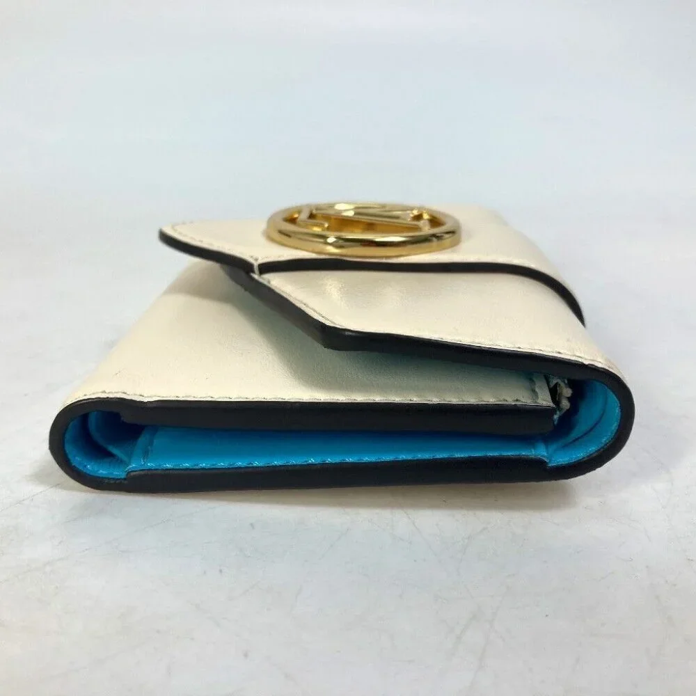 LOUIS VUITTON Portefeuille-LV Pont Neuf Trifold wallet Leather White